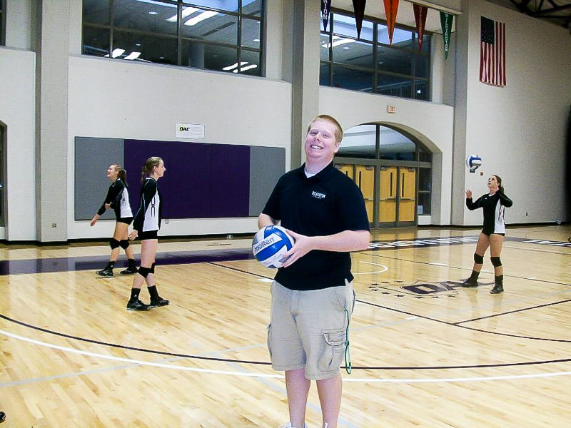 Charles on Volleyball Court