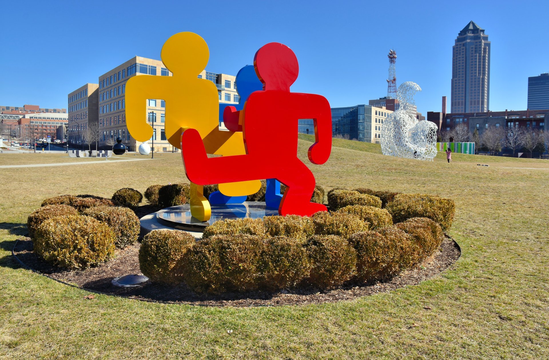 Keith Haring Three Dancing Figures at Pappajohn Sculpture Park in Des Moines, IA Keith Haring Three Dancing Figures at Pappajohn Sculpture Park in Des Moines, IA