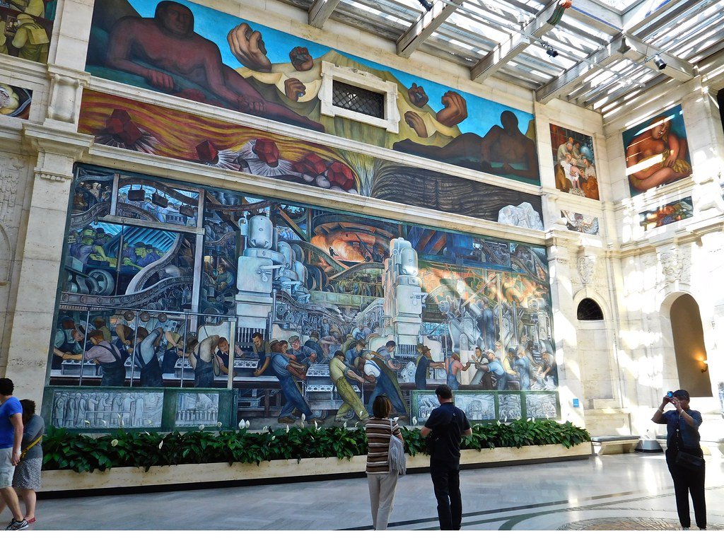 Diego Rivera’s Detroit Industry murals at the Detroit Institute of Arts