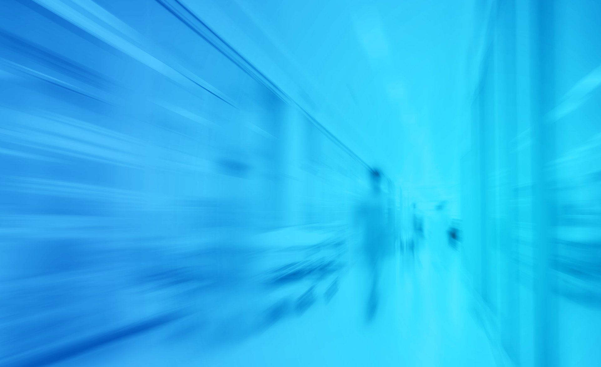 Hospital hallway, blurred