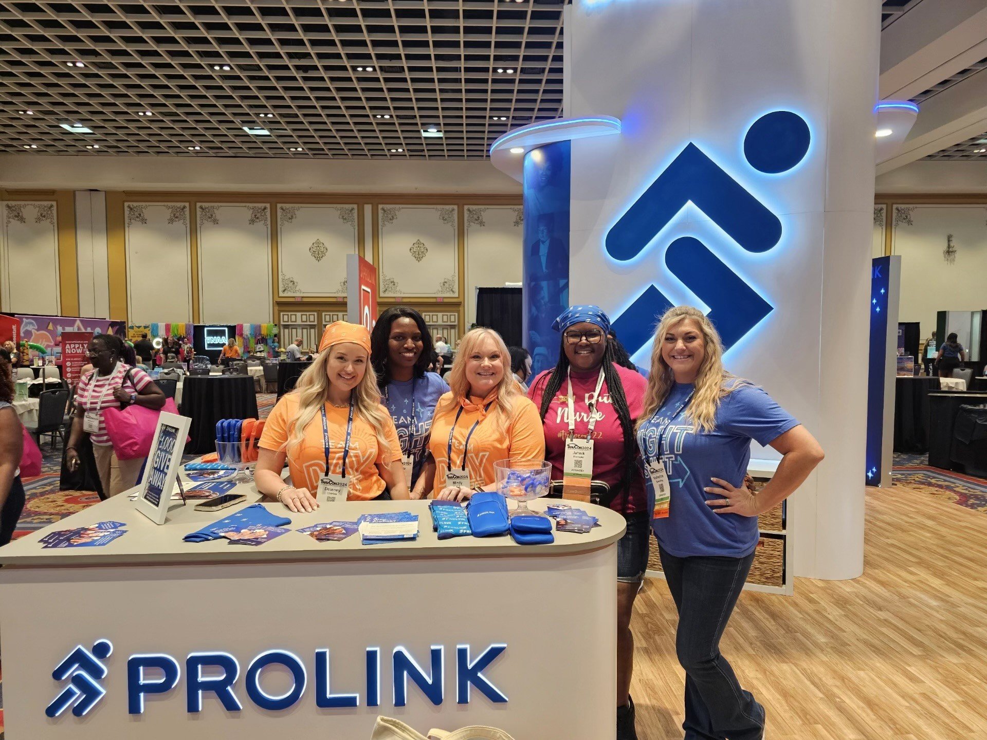 The Prolink team on the floor at TravCon 2024