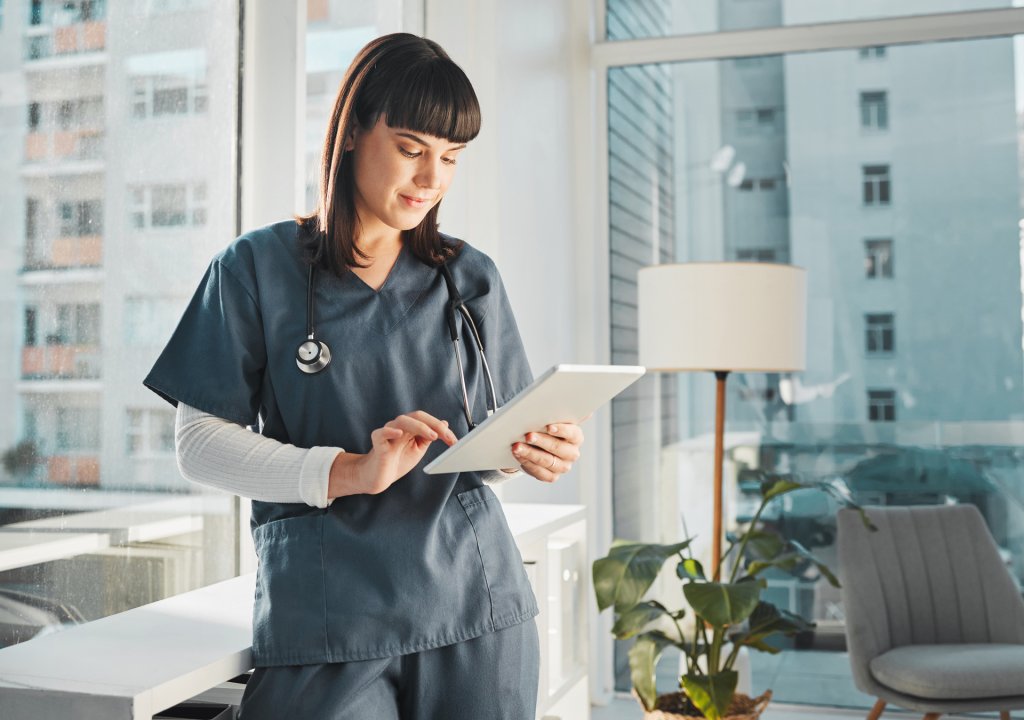 Nurse reading report