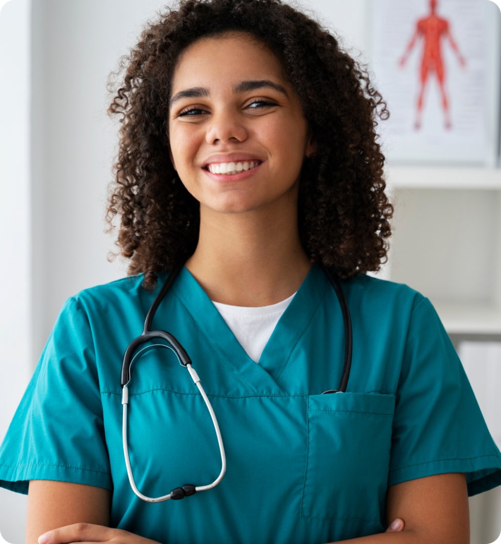 Nurse smiling