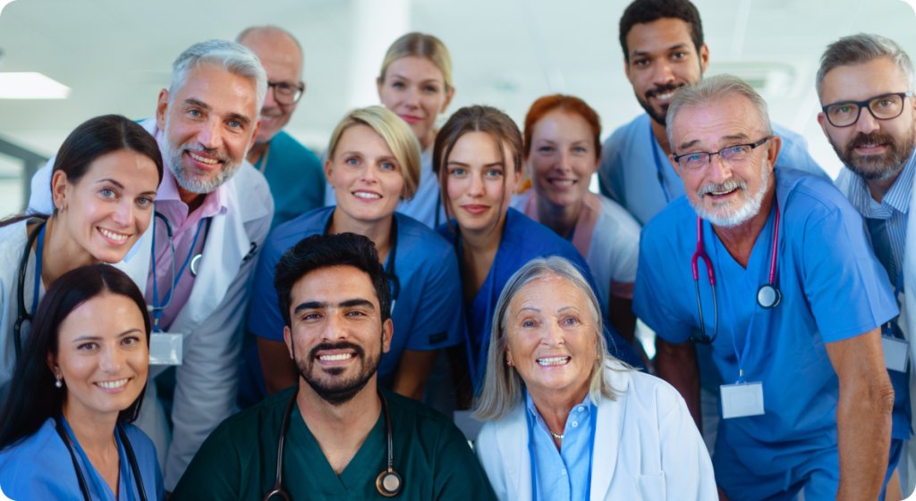 Group photo of a hospital personnel