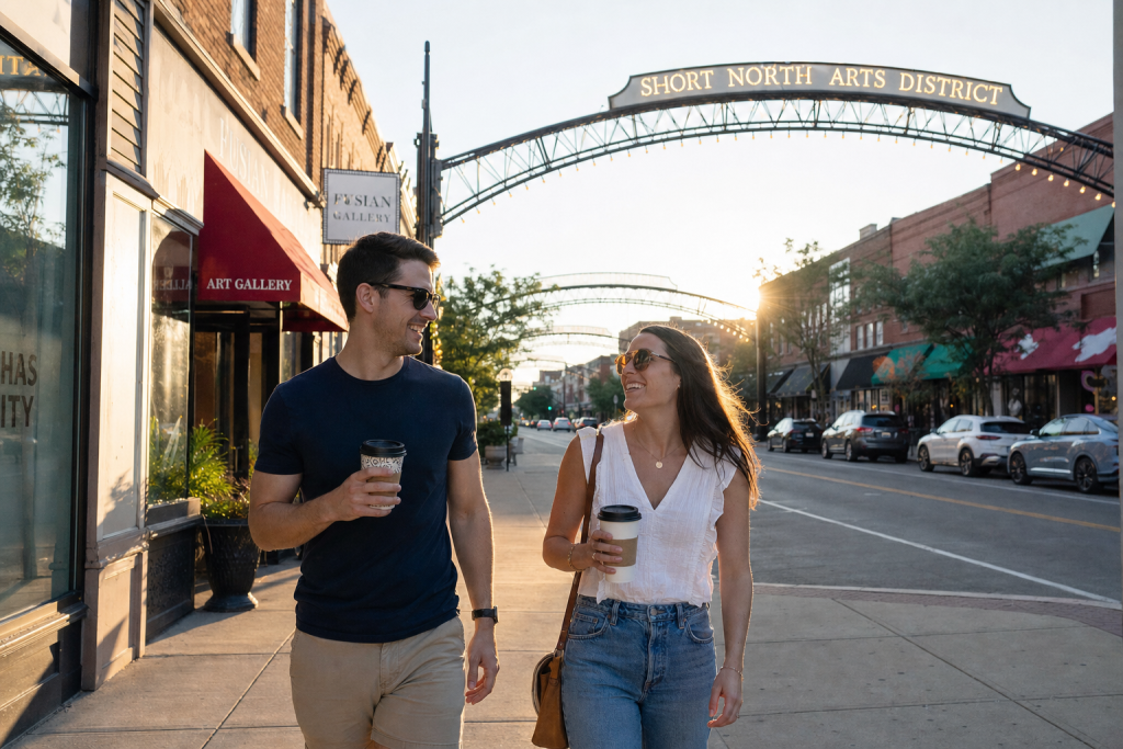 Travel nurse walking in Columbus